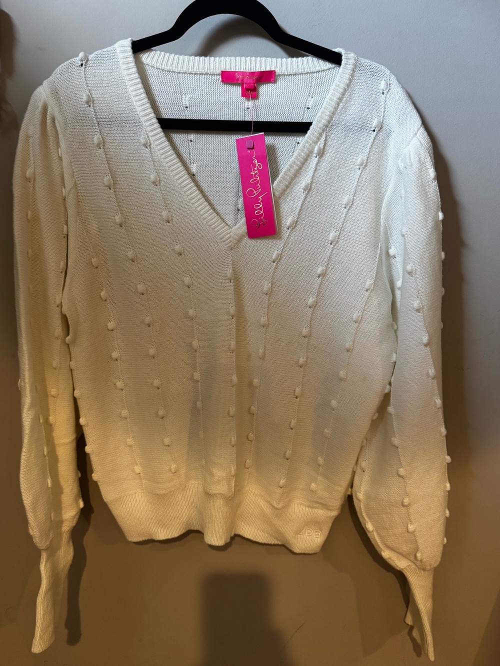 NWT LILLY PULITZER ZANDRA SWEATER white size XL new
